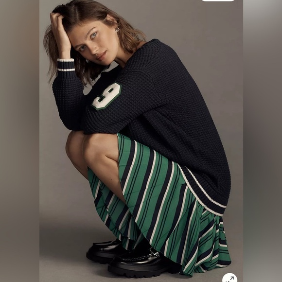 By Anthropologie Varsity Twofer Cardigan Sweater - Picture 5 of 10